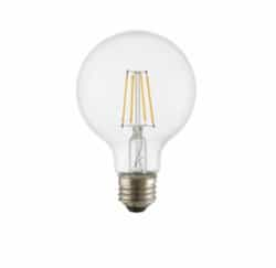 8W LED G25 Bulb, Dimmable, E26, 800 lm, 120V, 2700K, Clear