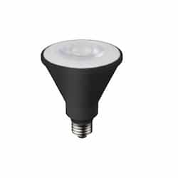 12W LED PAR30 Bulb, Narrow Flood, Dimmable, 850 lm, 3000K, Black