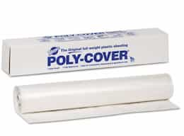 Warp Poly-Cover Plastic Sheets, 4 Mil., 10 x 100, Clear