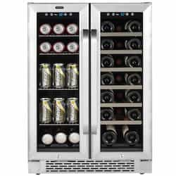 100W Beverage & Wine Refrigerator, 30-Can, 20-Bottle, 115V