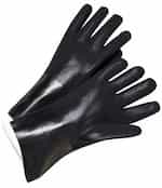 Rough Black Chemical Resistant PVC Coated Gloves