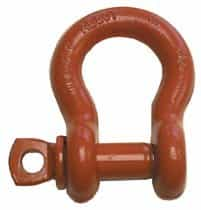 Columbus McKinnon 1-3/8" Orange Steel Screw Pin Anchor Shackles