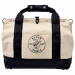 18'' Pocket Canvas Tool Bag with Leather Bottom