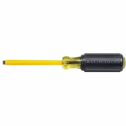 Klein Tools Coated Screwdriver - 8'' Shank, 3/16'' Cabinet Tip