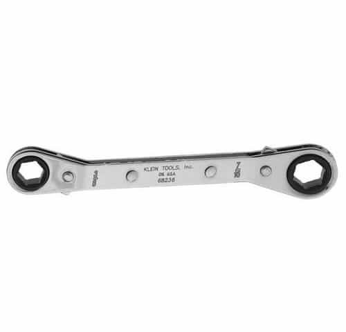 Klein Tools Fully Reversible Ratcheting Offset Box Wrench - 1/4 x 5/16''