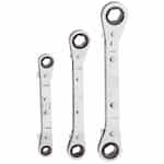 Klein Tools 3-Piece Fully Reversible Ratcheting Offset Box Wrench Set