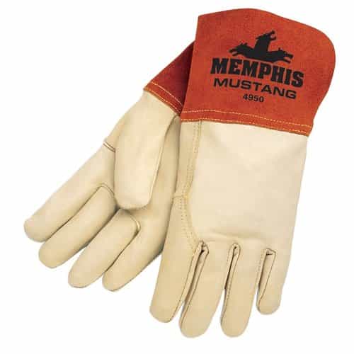 Memphis Glove Large Gauntlet Cuff Cowhide Welder's Gloves