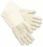Natural Knitted Cotton/Polyester Terrycloth Gloves