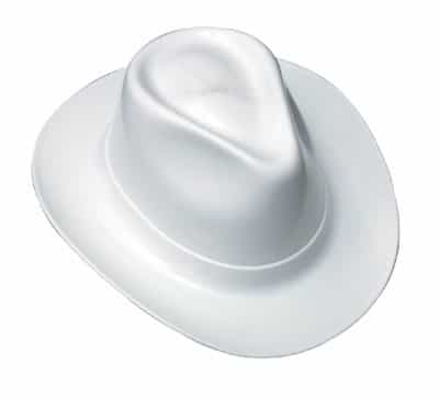 Occunomix White Ratchet Vulcan Cowboy Hard Hats