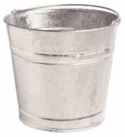 12qt Rust Resistant Galvanized Sheet Metal Pail