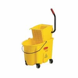 Rubbermaid 35 qt. WaveBrake Yellow Mopping Bucket and Wringer