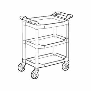 Rubbermaid 3-Shelf Utility Cart - Black