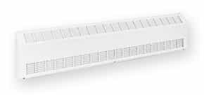 1000W, White Sloped Commercial Basedboard Heater, 120 V, 250 W Per Linear Foot