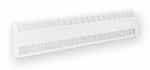 750W, White Sloped Commercial Basedboard Heater, 120 V, 150 W Per Linear Foot