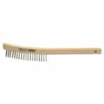.012" Curved Handle Hand Wire Scratch Brush