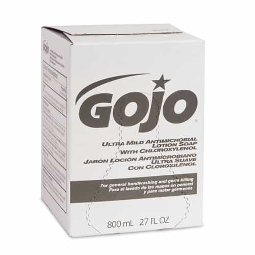 GOJO Bag-in-Box Ultra Mild Antimicrobial Lotion Soap 800 mL Refills
