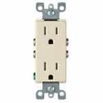 GP 15 Amp Self Grounding Tamper Resistant (TR) Decora Receptacle Outlet, Ivory