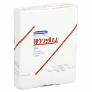 WypAll X50 White quarter-fold Wipers in Polypack