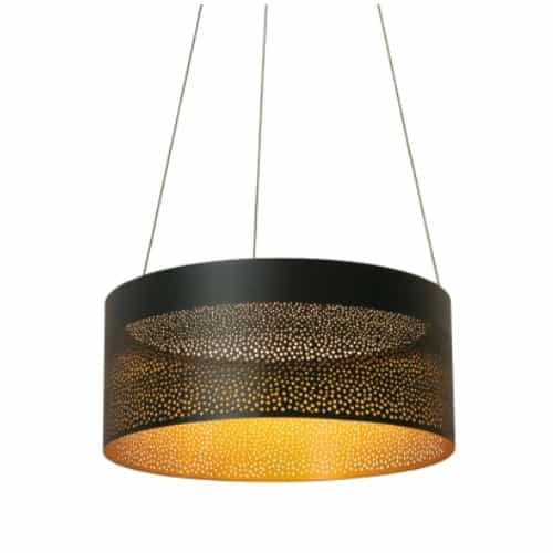 AFX 36W LED Ash Drum Pendant Light, 3000 lm, 120V, 3000K, Black