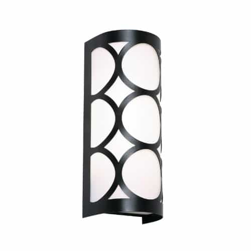 AFX 13-in 14W Lake Wall Sconce, 2-Light, E12, 120V, Black