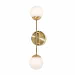 18-in 13W Pearl Wall Sconce, 945 lm, 120V, 3000K, Brass