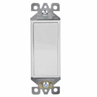 15A Decorator Switch, Single Pole, 120V-277V, White