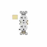 20A Duplex Receptacle, Side Wire, 125V, Ivory