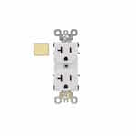 20A Commercial Grade Duplex Receptacle, Side & Back Wire, 125V, Ivory
