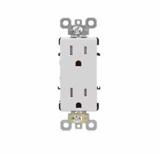15 Amp Decora Commercial Outlet, White