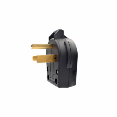 Aida 30/50A Angled Plug, 3-Prong, 2-Pole, 3-Wire, 250V