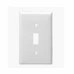 1-Gang Wall Plate, Toggle, Thermoset, White