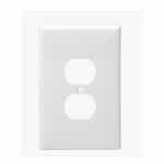 1-Gang Wall Plate, Duplex, Thermoset, Ivory