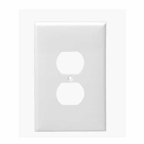 Aida 1-Gang Wall Plate, Duplex, Thermoset, Ivory