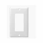 1-Gang Wall Plate, Decora, Thermoset, White
