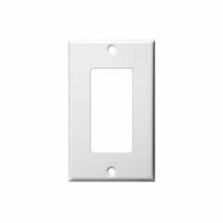 1-Gang Metal Decora Device Wall Plate, White