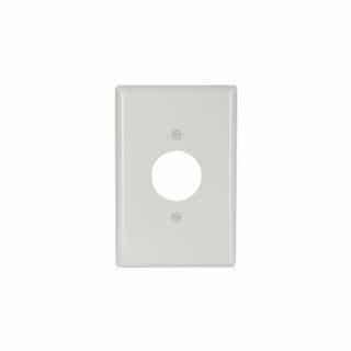 1-Gang Metal Single Outlet Wall Plate, White