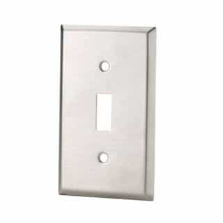 1-Gang Toggle Switch Wall Plate, Stainless Steel