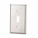 1-Gang Wall Plate, Toggle, Stainless Steel