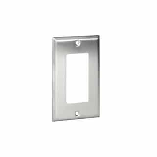 1-Gang Decora Device Wall Plate, Stainless Steel