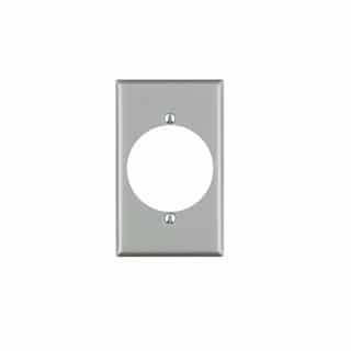 1-Gang Single 2.15 in Outlet Wall Plate, Stainless Steel