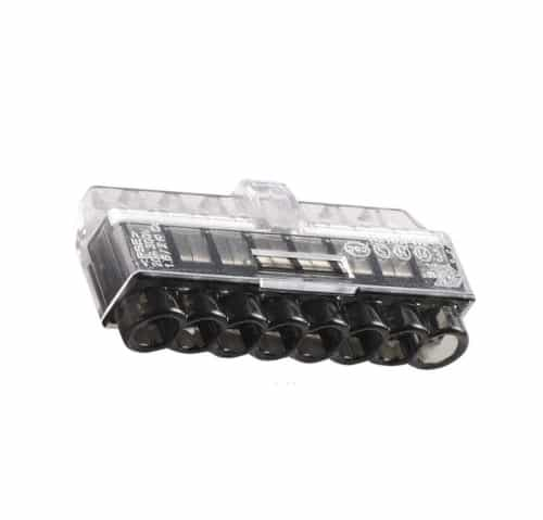 Aida Wire Connector, Push-In, 8 Port, Black