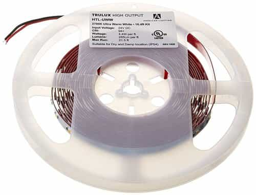 American Lighting 100-ft 4.6W/Ft High Output Trulux LED Tape Light, Dimmable, 24V, 2700K