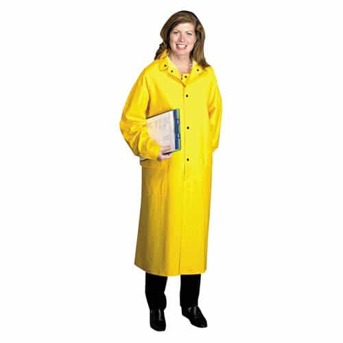 Anchor X-Large 48" Yellow PVC/Polyester Raincoat
