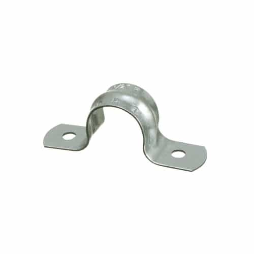 Arlington Industries 1-1/4-in Rigid Strap, 2-Hole, Plated Steel