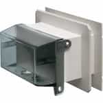 One Piece Outlet Box for Siding, Horizontal, Clear