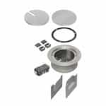 5.5-in Recessed Concrete Box Cover Kit w/ (1) Receptacle, Nickel