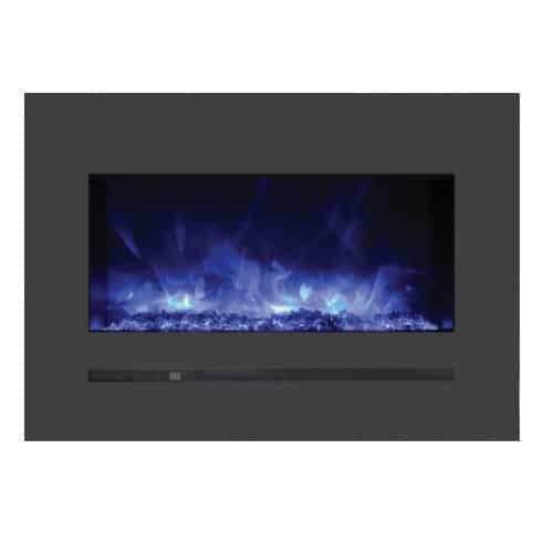 Amantii 26-in Electric Fireplace w/ Steel Surround & Glass Media