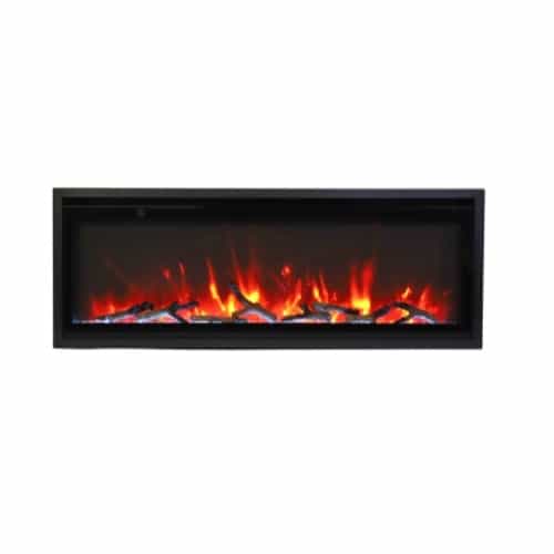 Remii 45-in Extra Slim Clean Face Electric Fireplace w/ Black Steel Surround
