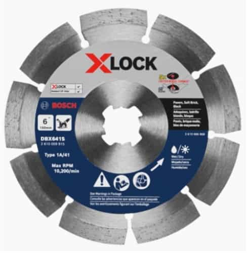 Bosch 6-in X-LOCK Diamond Blade, Segmented Rim