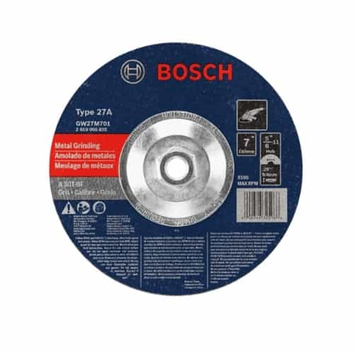 Bosch 7-in Abrasive Wheel, Metal Grinding, Type 27, 30 Grit, 5/8-11 Arbor